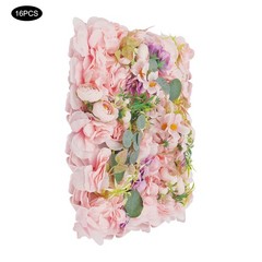 16* Flower Wall Panels, Artificial Flowers Wall Decoration For Party Decoration