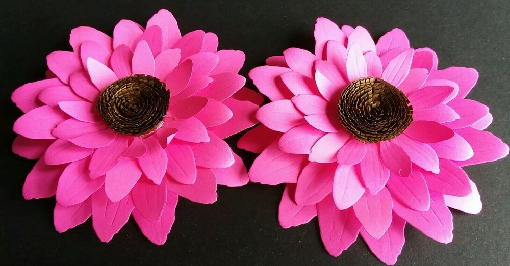 Paper Flower Wedding Party Nursery Wall Decor Shower Hot Pink Sunflower 2 Pieces