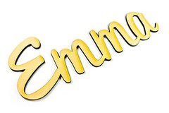 Personalised Custom MDF Wood Text Name Plaque Sign for Kid Baby Birthday Party