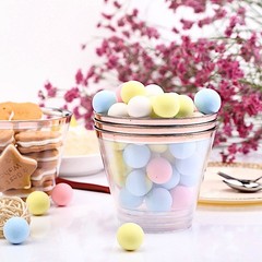 36 pcs 10 oz Clear with Rose Gold Rim Plastic Cups Disposable Tableware Wedding