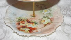 Custom Three Tier Tea Party Cake Stand Made With Antique Hand Painted Plates