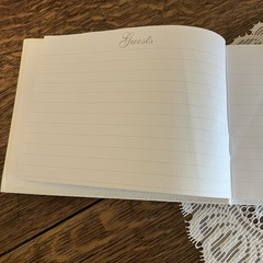 Western Cowboy Wedding Guest Book White Hat Boots Horseshoe Rope 3D Design