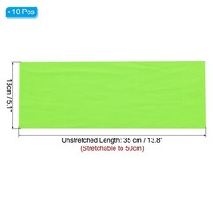 10Pcs 14×5″ Stretch Chair Sashes Bow Sash Elastic Chair Band Sashes Green