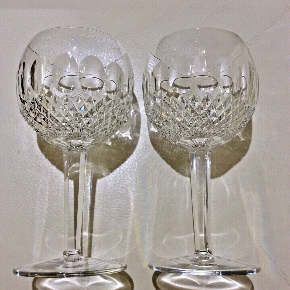 2 Waterford Colleen Oversize Hock Wine Glasses