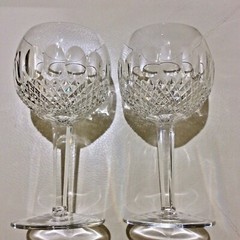 2 Waterford Colleen Oversize Hock Wine Glasses