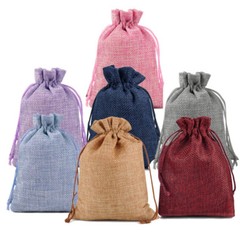 25-50pcs Burlap Gift Bags Drawstring Bag Jewelry Pouch Wedding Party Favor US
