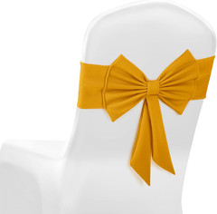 10 Pcs Spandex Chair Sashes for Wedding Elastic Chair Bows Sashes Universal Deco
