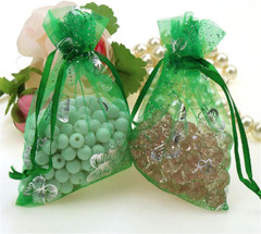 100Pcs Organza Wedding Party Gift Bags Butterfly Drawstring Pouches Jewelry Gift