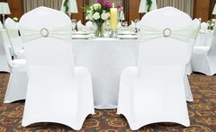Mds Pack Of 100 Spandex Chair Sashes Bow Premium Stretch Chair Cover Band