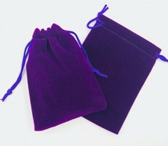 Set-2 Sizes-Velvet Purple Drawstring Gift Med&L Bag Tarot Runes Halloween US FS