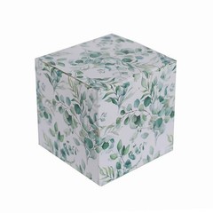 25 EUCALYPTUS Square 3″ x 3″ Favor BOXES Floral Printed Candy Holders Events