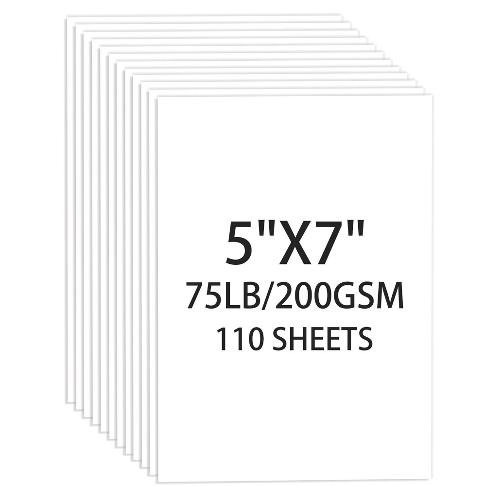 Cardstock 5×7, 110 Sheets, White Card Stock, 5×7 IN-110Sheets,
