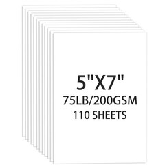 Cardstock 5×7, 110 Sheets, White Card Stock, 5×7 IN-110Sheets,
