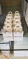 Lenox Porcelain Thank You Party Favors Gift Set Of 10 Ivory Gold 3″ NEW