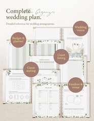 molekaus Wedding Planner Book And Organizer：Wedding 11.5×10.5, White