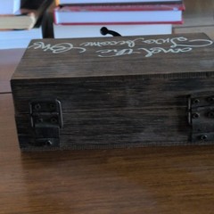 Studio His & Hers Lockable Wooden Ring Bearer Box Wedding ‘And the Two Become O…