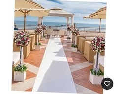 Silver Mirror Aisle Runner Roll for Wedding 3.3×33 ft, Metallic PVC Aisle