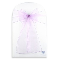 150 pcs Organza Chair Cover Bow Sash 108″x8″ – Lavender – Wedding Party pp