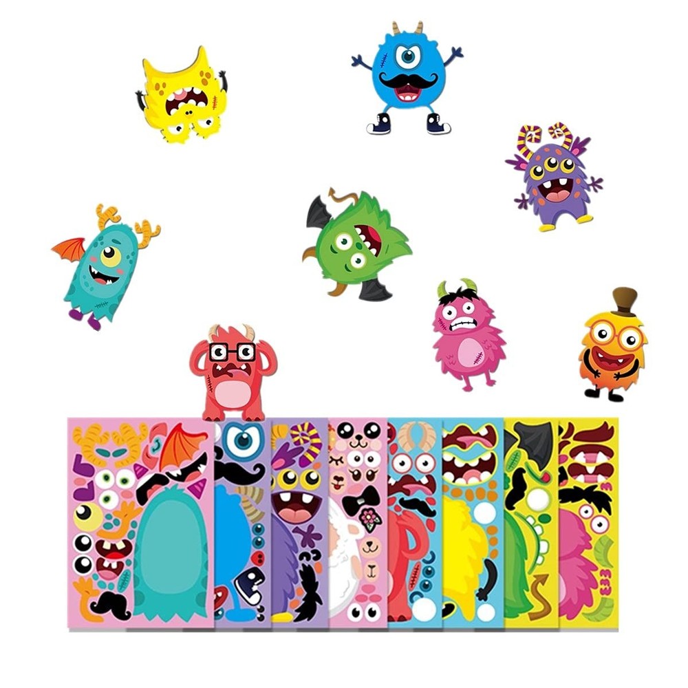 Make A Monster Stickers – Fun Monster-Themed Craft Supply, Creative DIY Make …