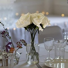 Fake Flowers, Faux Silk Real Touch Artificial Rose Flowers for Decoration