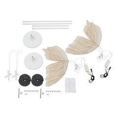 Set Of 2 Freestanding 110V Wedding Creative Butterfly Shape LED Floor Lamps Kit