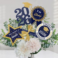 Graduation Party Centerpieces Decorations for Tables Class of Navy Blue 30pcs