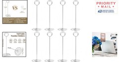 Classic 20 Pack Silver Place Card Holders 22 cm Iron Wire for Parties Weddings