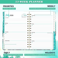 2026 Planner – Planner 2026 Weekly and Monthly, Jan. 2026 – Dec. 202