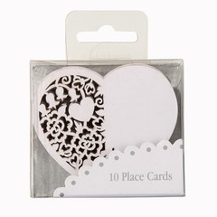 Place Cards Die Cut White BIRDCAGE / BUTTERFLY / HEARTS / VICTORIAN LACE -U PICK
