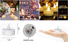Cozeyat 12pcs Led Tea Lights with Timer Function(6Hrs On 18Hrs Off) Mini