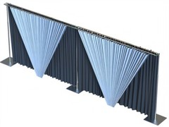 DOUBLE CROSS BAR ADJUSTABLE QUICK BACKDROP KIT 10FT x 20FT PIPE WITHOUT DRAPE