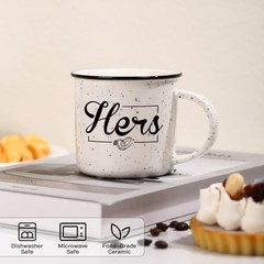 His and Hers Mugs Set Of 2 Coffee Mug 10 Ounce, Wedding Gifts, His & Hers Set