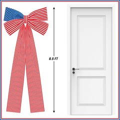 4th of July Decorations Outdoor – 6.5FT Giant Patriotic Bow – Fourth of July Mem