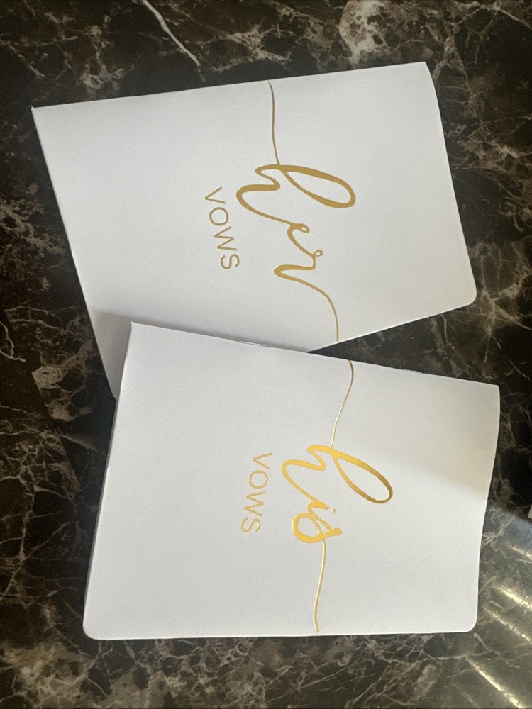 Classic Wedding Vow Books Set For Her And Him