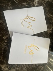 Classic Wedding Vow Books Set For Her And Him