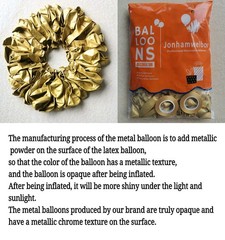 Jonhamwelbor Gold Balloons Chrome Metallic 50 Pack 12 inches A2-metallic