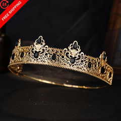 Gold King Crown for Men Decoration Birthday Prom Party regular,