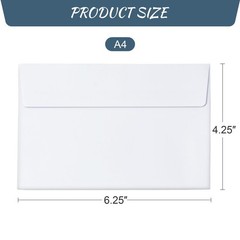 Bonfasvo A4 Invitation Envelopes, 4.25 x 6.25 x Inches, Brown