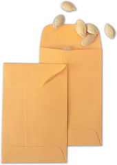 500 PCS #7 Coin Envelopes, 3.5 X 6.5 Inches Brown Kraft Envelopes Classic Small