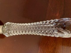 Showpiece Vintage Godlinger Crystal And Silver plated Cake Knife, Serrated Edge