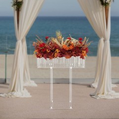 30.7-Inch Clear Acrylic Flower Stand – Floor & Tabletop Wedding Centerpiece