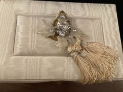 Vtg 4- Piece Designer Wedding Keepsake Set w/Swarovski Crystal by Andre Van Pier