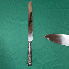 Treasure Masters Sheffield England Steel Wedding Cake Server Knife scrolls