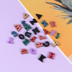 200Pcs Kids Mini Toys Wood Letters Christmas Slice Small Trinkets Log