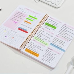 Undated Weekly Planner—A5—Personal Goals Journal—Light Pink—Non-Dated