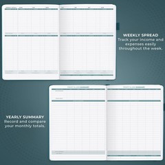 Clever Fox Large Income & Expense Tracker Bookkeeping Ledger – 2 Year Financial