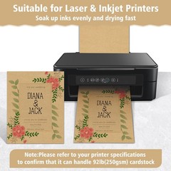 25 Sheets Brown Cardstock 8.5 x 11, 92lb/250gsm Kraft x 11 inches, brown
