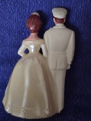 Maid of Scandinavia Vintage New Old Stock Cake Topper Groom in Uniform Navy