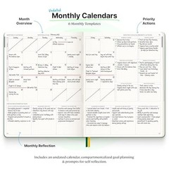 Purpose Planner Notebook B5 7.5”x9.8” Undated Planner 2025 B5 Hardcover Black