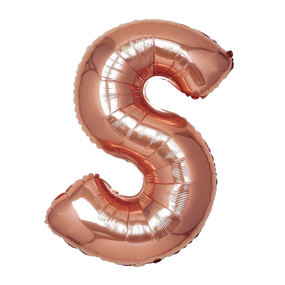 40″ Rose Gold Letter S Mylar Foil Balloon Birthday Party Wedding Decorations